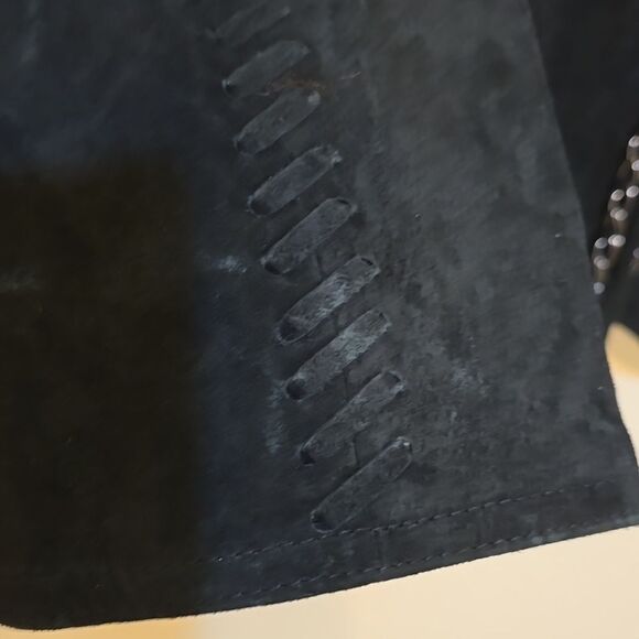- Hal Rubenstein MEDIUM Suede Leather Jacket  with whip stitching details.… - Picture 5 of 8